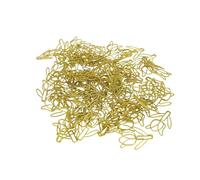 NOENNULL 80 Pièces Petits Trombones, Trombones en Forme de Fleur en Vrac Mini Marque-pages Colorés Pince Trombones Mignons avec Boîte Transparente pour Fournitures de Bureau à Domicile (Or)