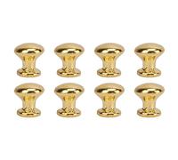 NOENNULL 8pcs Boutons de Poignée Miniature, 1:12 Échelle Miniature et Boutons de Tête, Poignées de Poignée de Traction en Métal de Style Poupée Simple de Style Poupée Pale (Or)