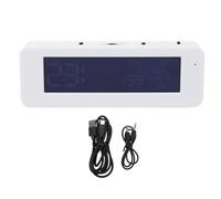 NOENNULL Analyseur de Spectre Sonore de Voiture, Affichage du Spectre Musical, Affichage du Spectre Musical, Visualiseur de Musique de Voiture avec Microphone (Écran vert à coque blanche avec