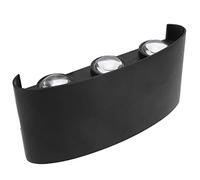 NOENNULL Applique Murale LED en Aluminium de Haute qualité, Coque Noire, Lumière Chaude vers le Haut, éclairage Décoratif, Applique Murale pour Cour, Cuisine, Salle de Bain, Salon, étanche IP65,