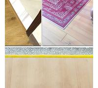 NOENNULL Bande D'ourlet Flexible en PVC, Transition de Sol, Sertissage Auto-adhésif pour Bords de Tapis, Gris 100cm, pour la Décoration de la Maison (495.08)