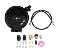 NOENNULL Bobine de tuyau de rondelle de pression, chaussée pour tuyau de machine à laver rétractable pour alimentation lourde 3/8 inx49,21 ft, bobine de travail à tube haute pression
