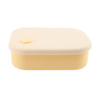 NOENNULL Boîte à Lunch en Silicone 3 Compartiments, ondes et Congélateur de Stockage de Nourriture sans congé (Jaune)