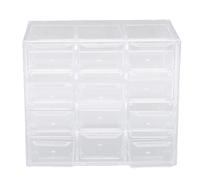 NOENNULL Boîte de Rangement pour Lentilles de Contact Quotidiennes de Grande capacité, Conteneur de Lentilles de Contact Quotidiennes à 12 Grilles, Conteneur de de (12 grilles Transparentes)