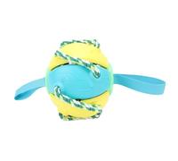 NOENNULL Boule de Jouet de Chien avec Corde, Boule à Mâcher Indestructible pour Mâcher Agressifs, Randonnée Interactive et Remorqueur de Guerre pour Le Jeu en Plein Air en Intérieur, (Vert)