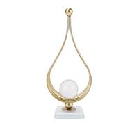 NOENNULL Boule en Cristal élégant sur Stand doré, Décoration de Foyer d'art en Fer avec Base de Gouttelettes à Eau pour Bureau et Table, de Décoration de Bureau et de Famille Unique