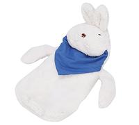 NOENNULL Bouteille D'eau Chaude, Sac D'injection en Caoutchouc élastique, Chauffe-mains et Pieds, Bouche d'étanchéité pour le Bureau et la Maison (Lapin Blanc)
