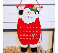 NOENNULL Calendrier de Compte à Rebours de Noël en Feutre, Joli Calendrier de L' Suspendu du Père Noël, Décoration Murale 27.5x13.4 Pouces pour la Décoration de la Maison (178.00)
