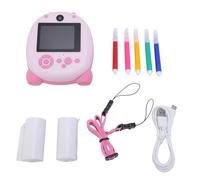 NOENNULL Caméra d'impression Caméra D'imagerie Thermique HD 48 MP avec Double Objectif Avant et Arrière et écran HD 2,4 Pouces Étui de Protection en Silicone avec Filtres Intégrés Roseate