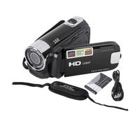 NOENNULL Caméscope Caméra Vidéo, Caméra DV 4K 48MP écran Rotatif TFT 2,7 Pouces Vidéo à Zoom Numérique 16x avec Câble USB (Noire)