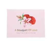 NOENNULL Carte de Voeux 3D 3D avec Carte de Voeux de Bouquet de Fleurs D'enregistrement pour le D'anniversaire de la Fête de la Mère D'anniversaire