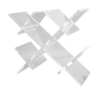 NOENNULL Casier à vin, grille de comptoir, support de vin pour 5 bouteilles, étagère de rangement de vin de table en acrylique transparent