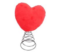 NOENNULL Cimier d'arbre en Forme de Cœur 20,3 Cm en Forme de Cœur pour la Saint-Valentin, Mini Décoration de Vacances, Ornement d'amour avec Base en Spirale pour Fête de Mariage, Décoration (Rouge)