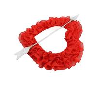 NOENNULL Couronne Suspendue Romantique à Volants en Forme de Cœur, avec Flèche à Travers le Cœur, Décor pour Proposition de Saint-valentin