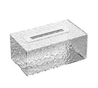 NOENNULL Couvercle de Boîte à Mouchoirs, Support de Boîte à Mouchoirs Mural, Distributeur de Rectangulaire de Grande capacité, Support de à en Papier Toilette (Argent transparent)