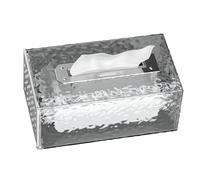 NOENNULL Couvercle de Boîte à Mouchoirs, Support de Boîte à Mouchoirs Mural, Distributeur de Rectangulaire de Grande capacité, Support de à en Papier Toilette (Argent translucide)