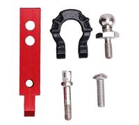 NOENNULL Crochet de Remorque de Voiture RC, adapté pour 4107 MK07, Crochet de Remorque Multifonctionnel sur Chenilles RC, Alliage Haute Résistance, Attelage de de Modèle de Voiture 1/8 1/10 (Rouge