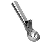 NOENNULL Cuillère à Crème Glacée en Acier Inoxydable, Pelle à Dégagement Lisse pour Glace au Yaourt, Cuillère à Dessert Antiadhésive pour les Cuisiniers de Cuisine (Argent)