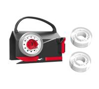 NOENNULL Dévidoir de Ruban Adhésif pour Papier D'emballage avec 2 Rubans, Outil de Coupe D'emballage de Cadeau en Papier, Distributeur de Ruban Adhésif de Rangement Compact avec Base