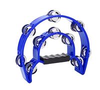 NOENNULL Double Rangée Jingles Handbell Tambourin, 8 Notes Instrument de Percussion Musicale avec 10 Jingling Zils pour Enfants Adultes, Salle de Classe Party Festival Music Education Toy (Bleu)