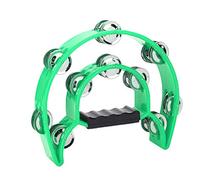 NOENNULL Double Rangée Jingles Handbell Tambourin, 8 Notes Instrument de Percussion Musicale avec 10 Jingling Zils pour Enfants Adultes, Salle de Classe Party Festival Music Education Toy (Vert)
