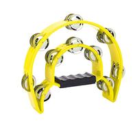 NOENNULL Double Rangée Jingles Handbell Tambourin, 8 Notes Instrument de Percussion Musicale avec 10 Jingling Zils pour Enfants Adultes, Salle de Classe Party Festival Music Education Toy (Jaune)
