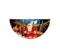 NOENNULL Drapeau Décoratif de Noël en Forme de Demi-cercle de Couleur Vive pour Porte Extérieure, Décoration D'intérieur, Longue Durée de Vie pour les Fêtes de Noël (C)