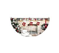 NOENNULL Drapeau Décoratif de Noël en Forme de Demi-cercle de Couleur Vive pour Porte Extérieure, Décoration D'intérieur, Longue Durée de Vie pour les Fêtes de Noël (E)