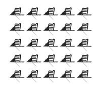 NOENNULL Empileurs de Fils électriques de 25 Pcs, Clips de Fixation en Fil Plastique et Ongles en Acier Inoxydable de Base de Câbles, Fixant des Câbles sur le Bois, la Planche de Gypse et (Noir)