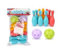 NOENNULL Ensemble de Bowling 12 Pièces pour Enfants de 2 à 5 Ans Comprenant 10 Quilles de Bowling Colorées et 2 Boules de Bowling, Jeux éducatifs D'intérieur et D'extérieur, Fête (Moyen)