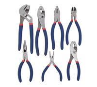 NOENNULL Ensemble de Pinces à 7 Pièces - Comprend un Joint de Rainure, un Joint à Glissement, un Homme de Ligne, une Pince en Diagonale et un Nez Long | Trousse D'outils Polyvalente
