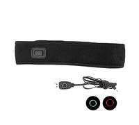 NOENNULL Enveloppement de Tête électrique Réglable 3 Vitesses Température Soulagement de la Douleur Ceinture de Tête pour Femmes Hommes Nylon + Polyuréthane Noir