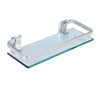 NOENNULL Étagère de Salle de Bain en Verre épais Durable, Support de Rangement pour Usage Domestique, Fournitures de Salle de Bain en Aluminium, évier de Cuisine, Chambre à Coucher, Balcon