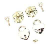 NOENNULL Fermoir à Loquet en Alliage de Zinc, Cadenas en Forme de Cœur, Solution de sécurité Vintage pour L'artisanat, Réparation de Boîtes Antiques avec une sécurité Complète, Installation sans