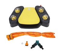 NOENNULL Fontaine à eau activée pour animaux de compagnie, jouet facile à activer, pour les cours, les jardins, les animaleries, l'hydratation estivale et (jaune)