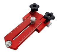NOENNULL Gabarit de Guidage de Scie à Table, Gabarit de Coupe Mince étendu, de Guidage de Travail du Bois en Pouces Métriques en Alliage D'aluminium pour Fraise de Scie à Table, (Rouge)