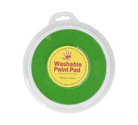 NOENNULL Grand Tampon Encreur Artisanal Rond de 7 Pouces - Tampon Encreur D’empreintes Digitales, Partenaire de, Lavable, Peinture Couleur, Fabrication de Cartes, pour Enfants, en Caoutchouc, (Vert)