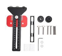 NOENNULL Guide de Gabarit de Scie à Table Mince 3 Poulies, Mince Jig u Emplacement T à Fente, Outil de Travail du Bois en Aluminium en Alliage de la Scie de la Scie à Rail Salle Coupure