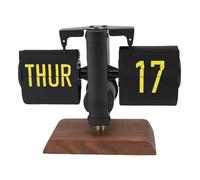 NOENNULL Horloge de Bureau à Bascule Automatique, Affichage 12 Heures, Horloge à Bascule Rétro, à Vintage, Grand Nombre, de Table à Numérique pour la Maison, L'école, L'hôtel, Le café (Givré)