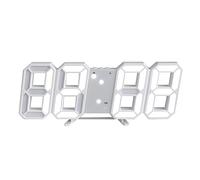 NOENNULL Horloge murale numérique LED 3D pour chambre à coucher, grande horloge murale numérique pour décoration de salon, horloge LED moderne et esthétique pour la maison et le bureau (A)