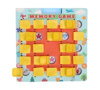 NOENNULL Jeu de Conseil D'administration de la Mémoire, Retourner pour Gagner Le Jeu de Match à Mémoire de Mémoire en Bois Double Face avec 24 Cartes, éducation Flip échoue Jouet pour