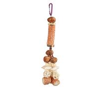 NOENNULL Jouet à mâcher pour perroquet, épis de maïs, os de calamar, jouet à mâcher pour perroquet, calamar, perroquet, cacatoès, perruche (modèle boule en rotin)