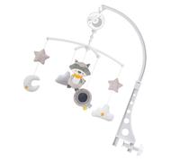 NOENNULL Jouet de Cloche de Chevet Rotatif pour bébé de 0 à 1 an, Boîte à Musique en Peluche Mobile pour Apaiser les émotions, Rotation à 360 Degrés pour Lit ou Poussette (En forme de raton laveur)