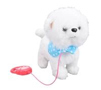 NOENNULL Jouet électrique en Peluche pour Chien, Jouet Interactif pour Marcher et Chanter, Queue Remuante, Léchage, Chiot, Jouet Chantant pour Enfants en Bas âge