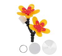 NOENNULL Kit de Mangeoire à Colibris à Faire Soi-même, Mangeoire Suspendue en Bouteille de Verre recyclé avec Base en Forme de Fleur, Décoration de Jardin Faite à la Main pour (Double Fleur)