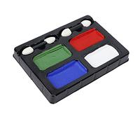 NOENNULL Kit de Peinture pour le Visage et le Corps, Hypoallergénique, sans Danger, Soluble dans L'eau, pour Peinture DIY, pour Halloween, Fête de Noël, Scène Artistique, Bleu, Blanc, Rouge, Vert, 4