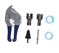 NOENNULL Kit D'outils de Réparation de Tuyaux, Outil de Coupe de Filetage de Tuyau avec Coupeur, Enfile-tuyau Externe Interne de 1/2 3/4 Pouces et Embout D'alésage avec Coupe-ruban PTFE