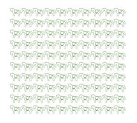 NOENNULL Lot de 100 Petits Trombones en Métal en Forme de Cheval avec Boîte de Rangement, Ensemble de Trombones en Fer avec Boîte de Rangement pour Documents de Bureau, Travaux Manuels, (Verte)