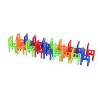 NOENNULL Lot de 18 mini chaises empilables en plastique - Jouets éducatifs intelligents