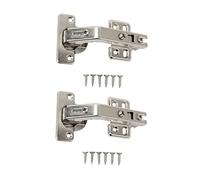 NOENNULL Lot de 2 1 Paire de Charnières Lazy Susan à 135 Degrés pour Armoires, Superposition Complète Cachée pour Armoire, Placard, Porte Pliée, Combinaison avec Vis